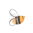 Cute flying bee cartoon for playful preschool design